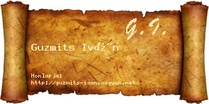 Guzmits Iván névjegykártya